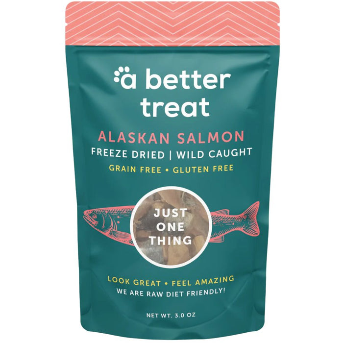 A Better Treat Single Ingredient Freeze Dried Raw Wild Caught Salmon Dog and Cat Treats - 860004608905