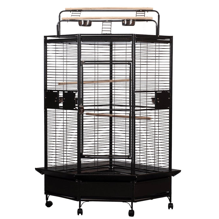 A&E Cage Company 32" Large Corner Cage - 644472017045