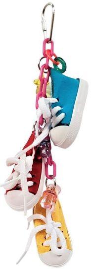 AE Cage Company Happy Beaks Sneakers on a Line Bird Toy - 644472014105