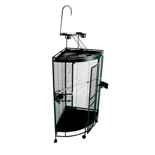 A&E Cage Company Medium Corner Cage with Play Top 72 LB - 55x35x9 - 644472050035