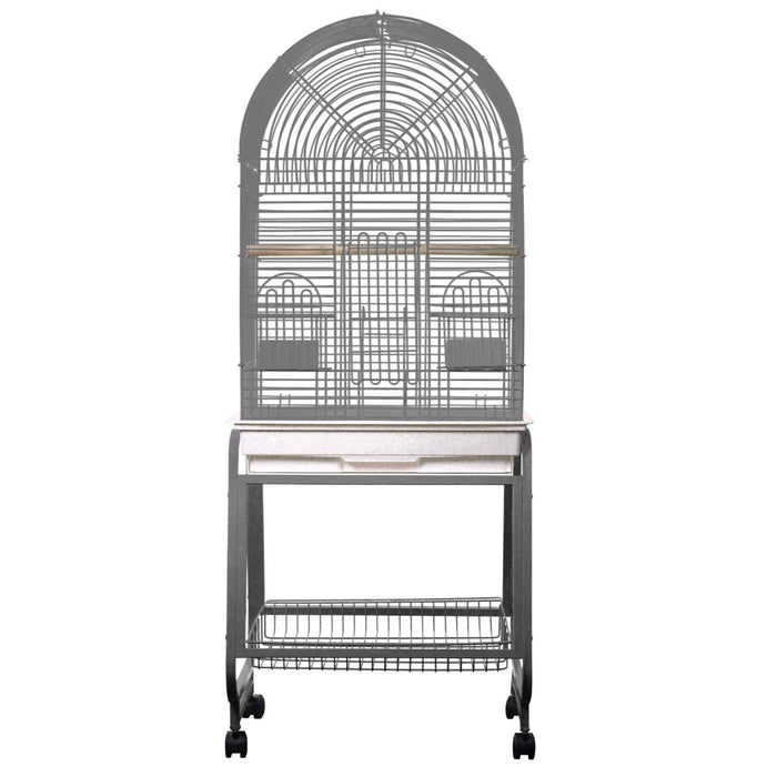 A&E Cage Company Opening Dome Top, Plastic Base, Metal Stand that separates 41 LB Bird Cage- 34x26x8 - 644472100051