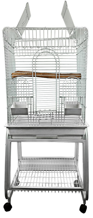 A&E Cage Company Opening Flat Top, Plastic Base, Metal Stand that separates 40 LB Bird Stand - 39x26x7 - 644472350067