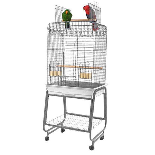 A&E Cage Company Opening Flat Top, Plastic Base, Metal Stand that separates 40 LB Bird Stand - 39x26x7 - 644472350050