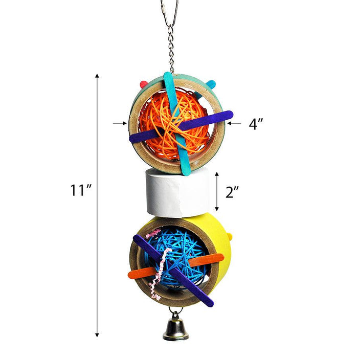 A&E Cage Company Vine Ball Shredder Bird Toy- Large - 644472014051