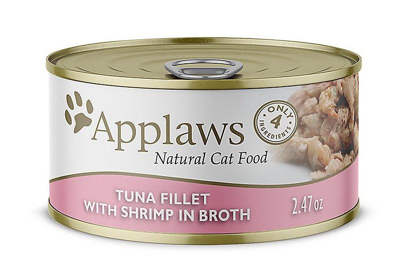 Applaws Natural Wet Cat Food Tuna with Shrimp in Broth - 886817000446