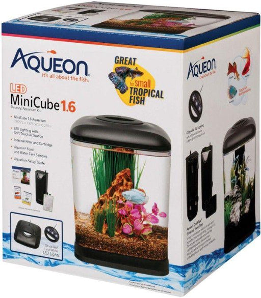 Aqueon Mini Cube LED Aquarium Kit - Black - 015905000437