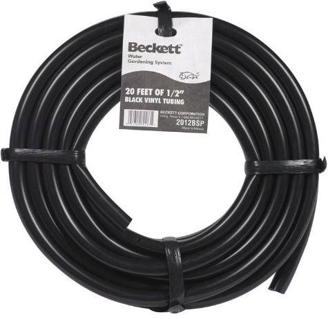 Beckett Black Vinyl Pond Tubing 20 Foot Roll - 052309720950