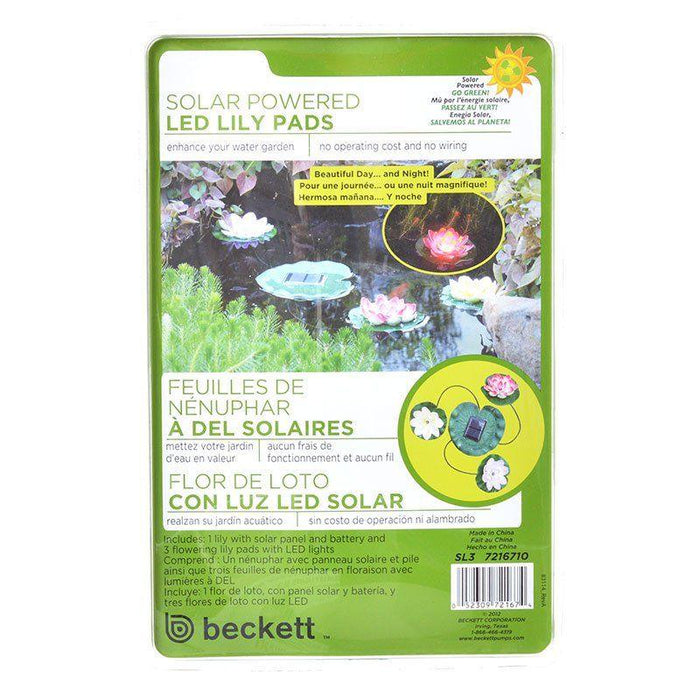 Beckett Solar LED Lily Lights for Ponds - 052309721674