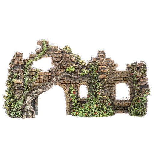 Blue Ribbon Exotic Environments Cobblestone Castle Walls Aquarium Ornament - 030157001940