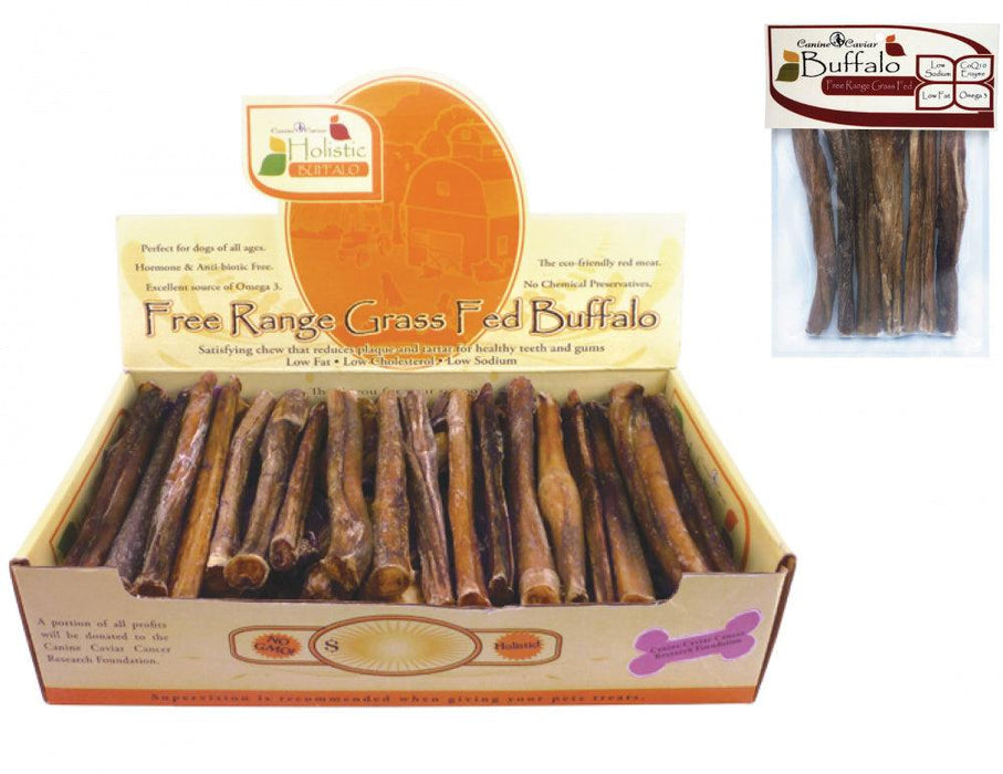 Canine Caviar Buffalo Bully Stix Dog Treats - 674555810690