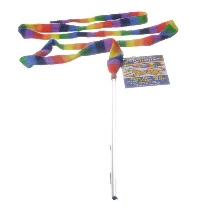 Cat Dancer Rainbow Charmer Wand Cat Toy - 093419330332