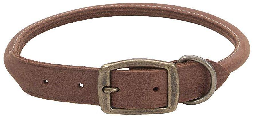 CircleT Rustic Leather Dog Collar Chocolate - 076484321665