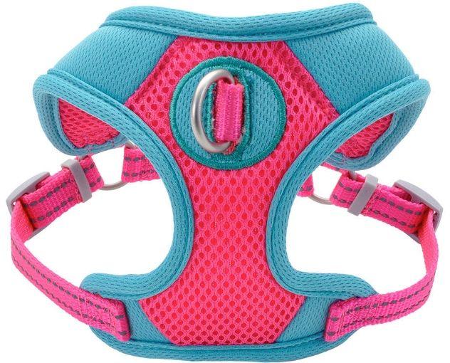 Coastal Pet Pro Reflective Mesh Dog Harness Fuchia with Teal 1" - 076484124907