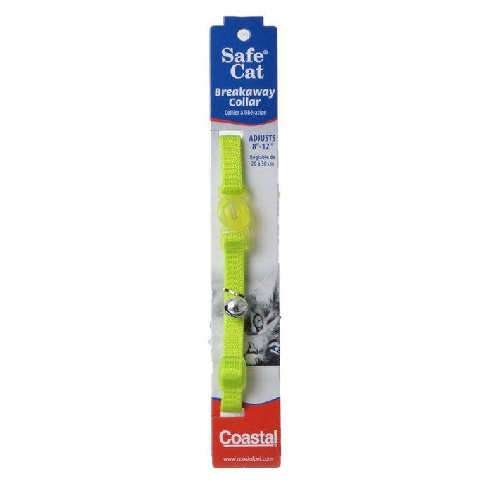 Coastal Pet Safe Cat Nylon Adjustable Breakaway Collar - Lime - 076484070167