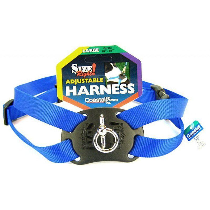 Coastal Pet Size Right Nylon Adjustable Harness - Blue - 076484088919