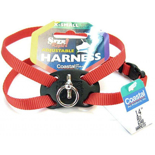 Coastal Pet Size Right Nylon Adjustable Harness - Red - 076484080241