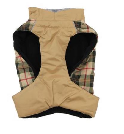 Doggie Design Alpine All Weather Dog Coat - Beige Plaid - 811618011360