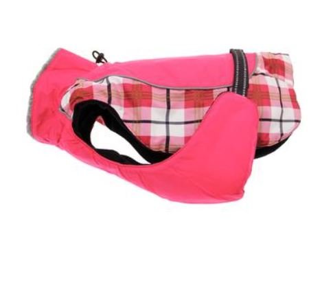 Doggie Design Alpine All-Weather Dog Coat - Raspberry Plaid - 811618011179