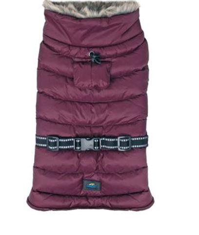 Doggie Design Alpine Extreme Cold Puffer Coat - Burgundy - 811618012633