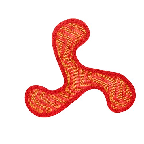 DuraForce Boomerang ZigZag Dog Toy, Red-Red - 180181909535