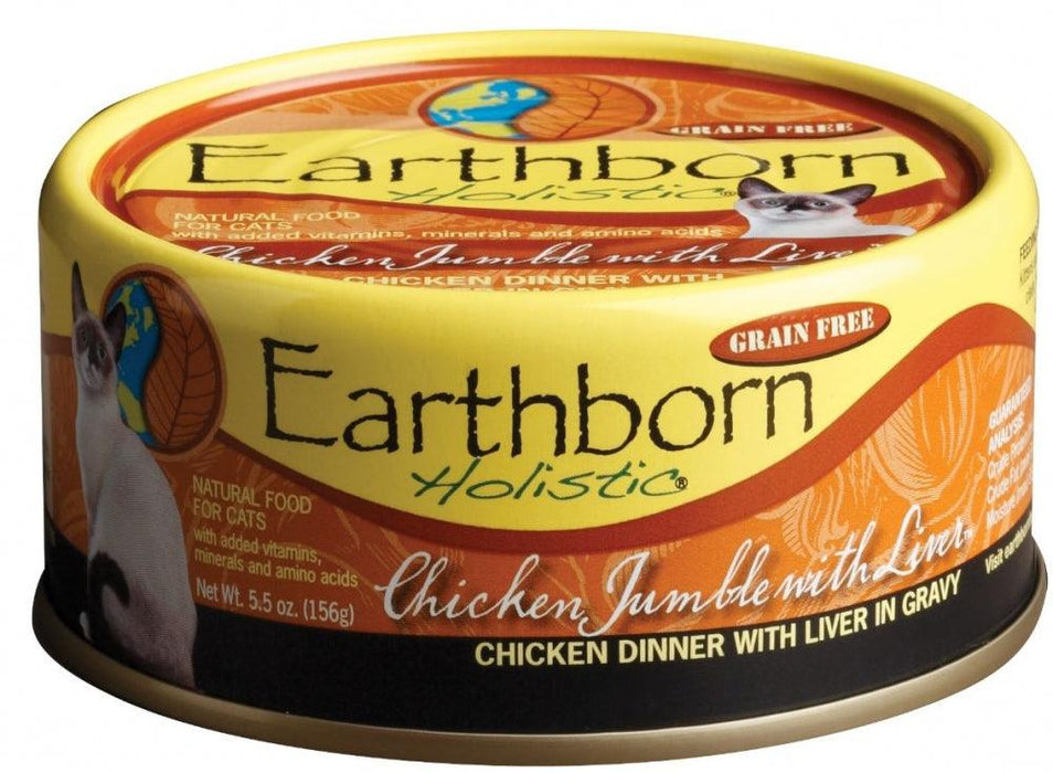 Earthborn Holistic Grain Free Chicken Jumble with Liver Canned Cat Food - 034846715453