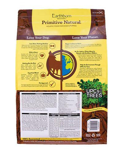 Earthborn Holistic Primitive Natural Turkey Meal & Vegetables Grain Free Dry Dog Food - 034846540000