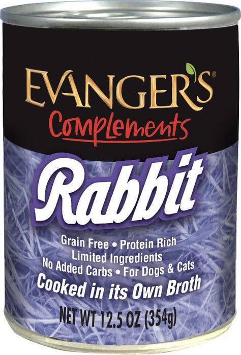 Evangers Grain Free Rabbit Canned Dog and Cat Food - 077627311017