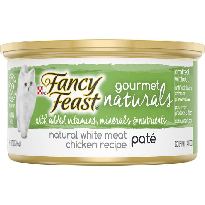 Fancy Feast Gourmet Naturals Grain-Free Pate White Meat Chicken Recipe Adult Wet Cat Food - 00050000172092