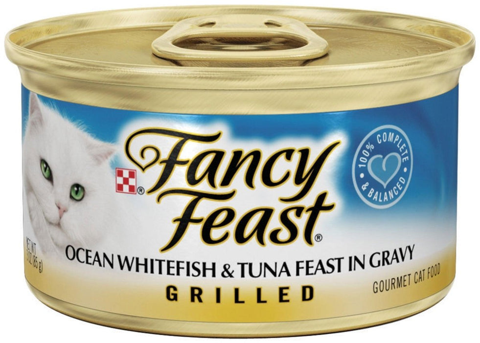 Fancy Feast Grilled Ocean Whitefish and Tuna Canned Cat Food - 00050000100859