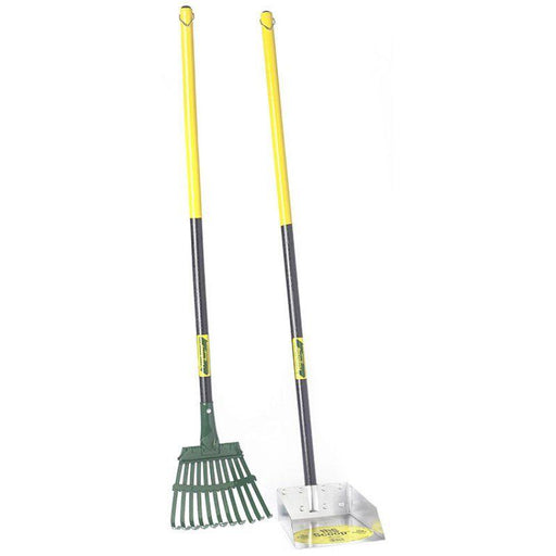 Flexrake The Scoop - Poop Scoop & Steel Rake with Wood Handle - 017849055818