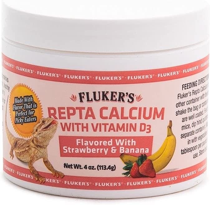 Flukers Strawberry Banana Flavored Repta Calcium - 091197730191