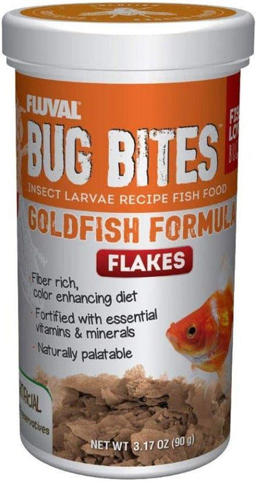 Fluval Bug Bites Insect Larvae Goldfish Formula Flakes - 015561173407