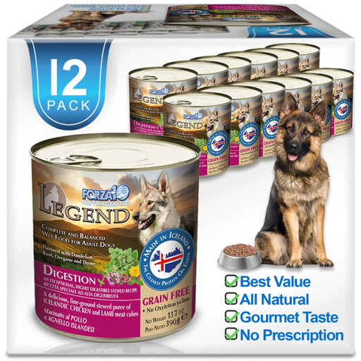 Forza10 Nutraceutic Legend Digestion Icelandic Chicken & Lamb Recipe Grain-Free Canned Dog Food - 8020245712447