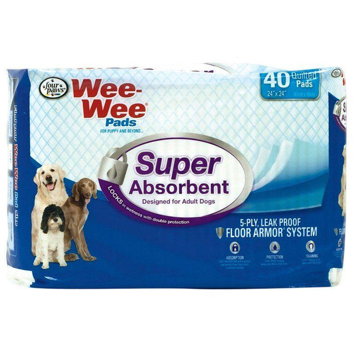 Four Paws Wee Wee Pads - Super Absorbent - 045663971144