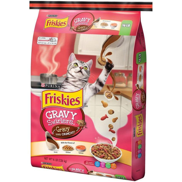 Friskies Gravy Swirlers Chicken & Salmon Flavor Dry Cat Food - 050000168620