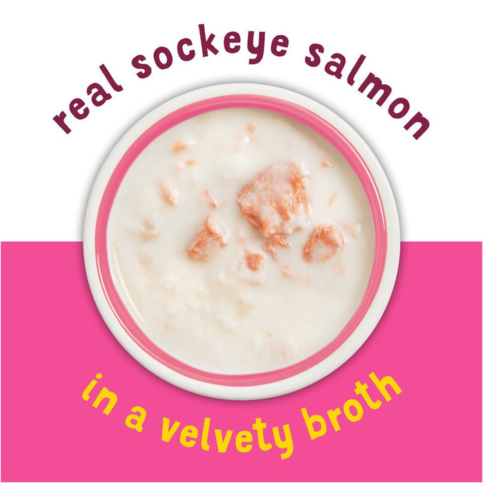 Friskies Natural Grain-Free Lil' Soups With Sockeye Salmon In Chicken Broth Cat Food Compliment - 00050000171910