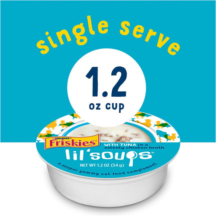 Friskies Natural Grain-Free Lil' Soups With Tuna In Chicken Broth Cat Food Compliment - 00050000171958