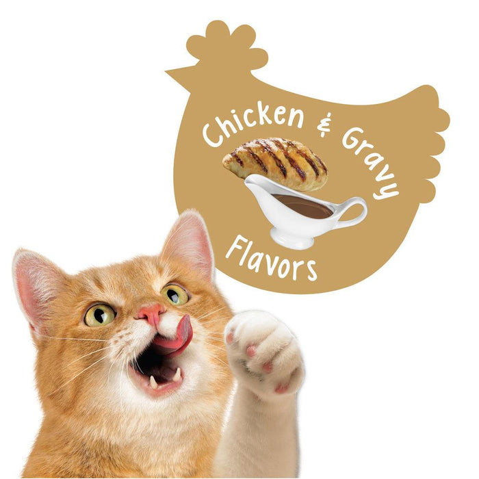 Friskies Party Mix Crunch Gravylicious Chicken & Gravy Flavors Cat Treats - 050000169795