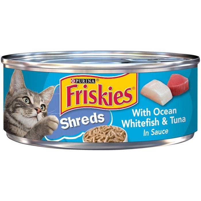 Friskies Savory Shreds with Ocean White Fish & Tuna Canned Cat Food - 00050000103690