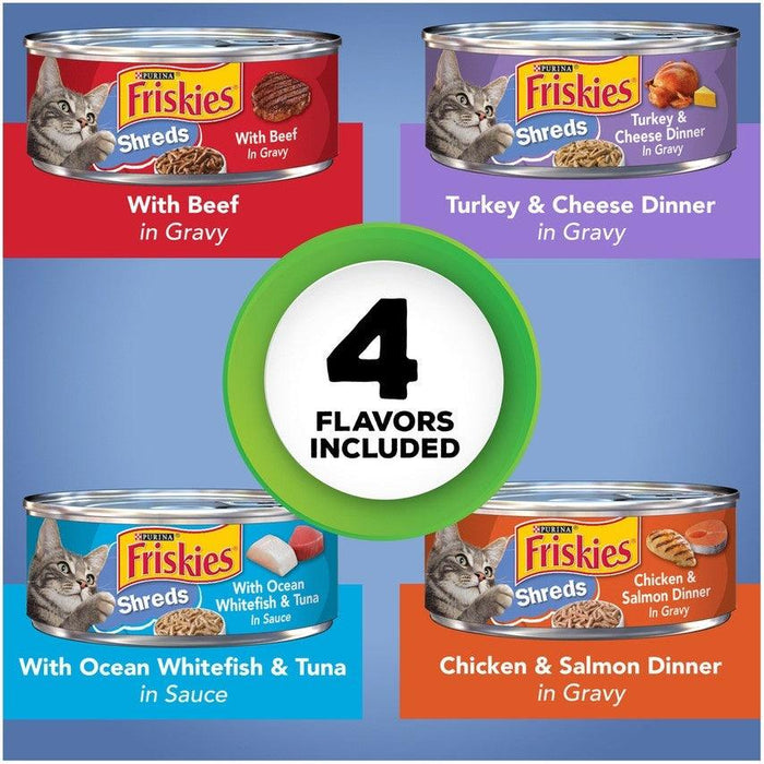 Friskies Shreds Variety Pack Canned Cat Food - 050000584963