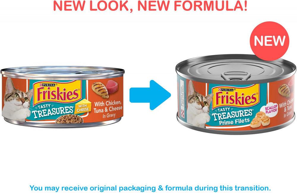 Friskies Tasty Treasures Gravy Chicken, Tuna & Scallop Wet Cat Food - 00050000578146