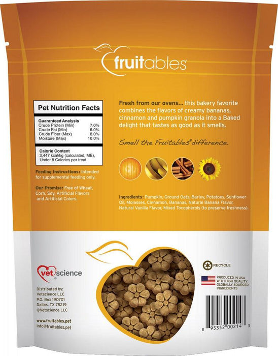 Fruitables Crunchy Pumpkin & Banana Dog Treats - 895352002143