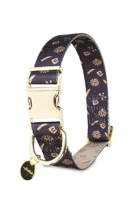 Glucklich Elegance Polyester Printed Adjustable Dog Collar - Pack of 1 - 8903523715562