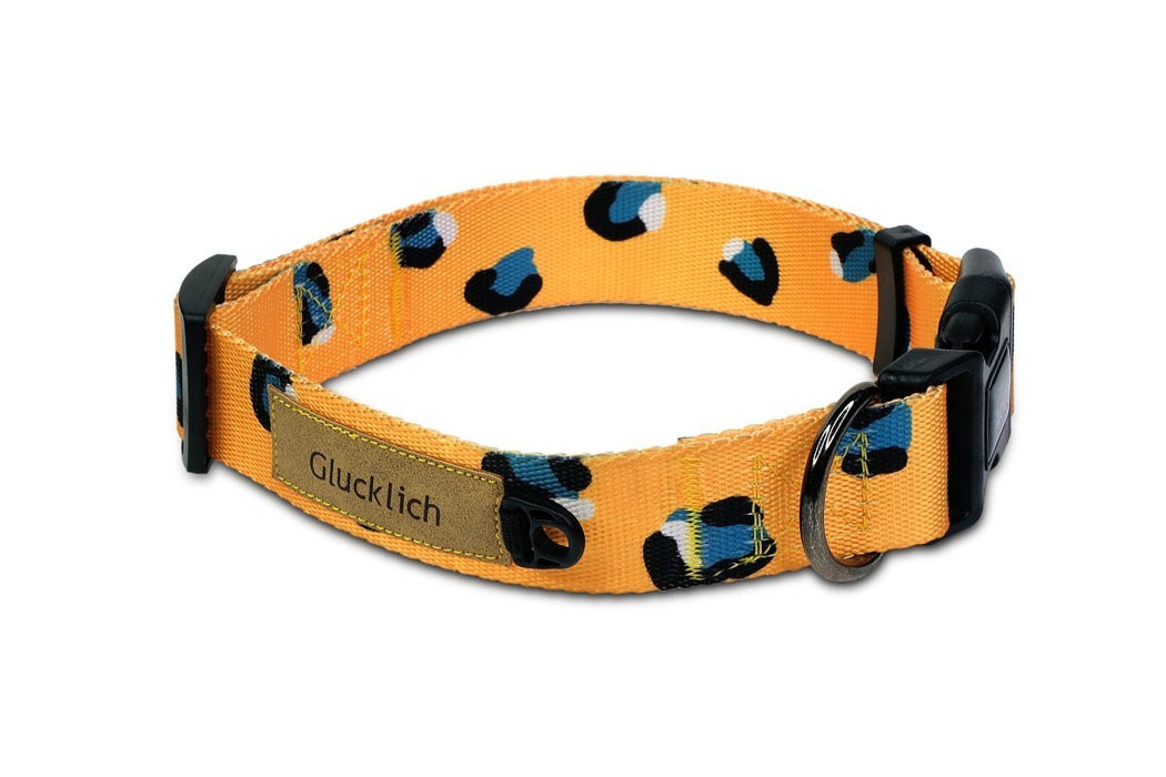 Glucklich Polyester Printed Adjustable Dog Collar - Pack of 1 - 8904401401348