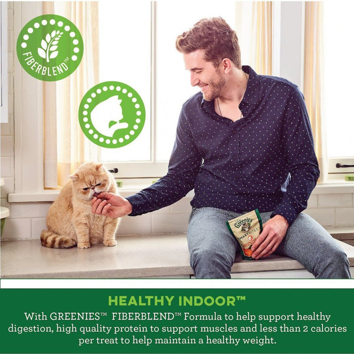 Greenies Feline SmartBites Healthy Indoor Natural Chicken Flavor Soft & Crunchy Adult Cat Treats - 642863101397