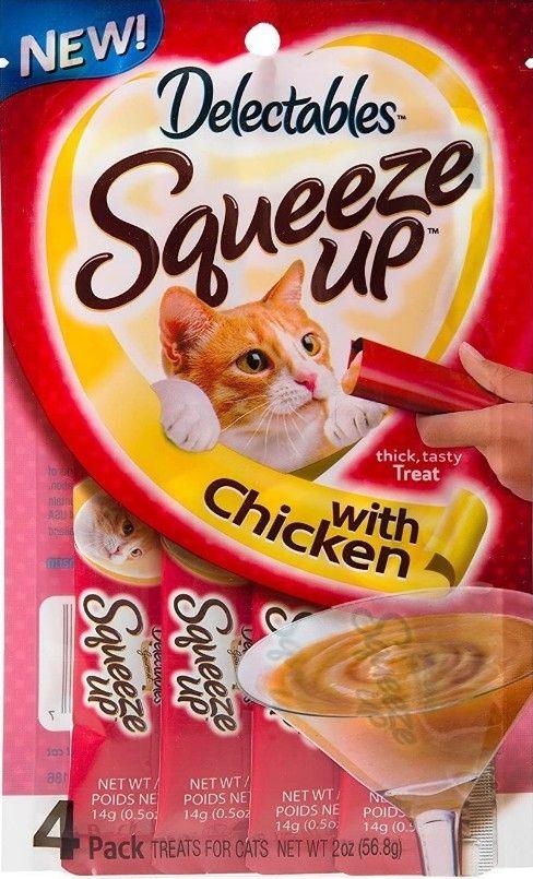 Hartz Delectables Squeeze Up Cat Treat - Chicken - 032700155247