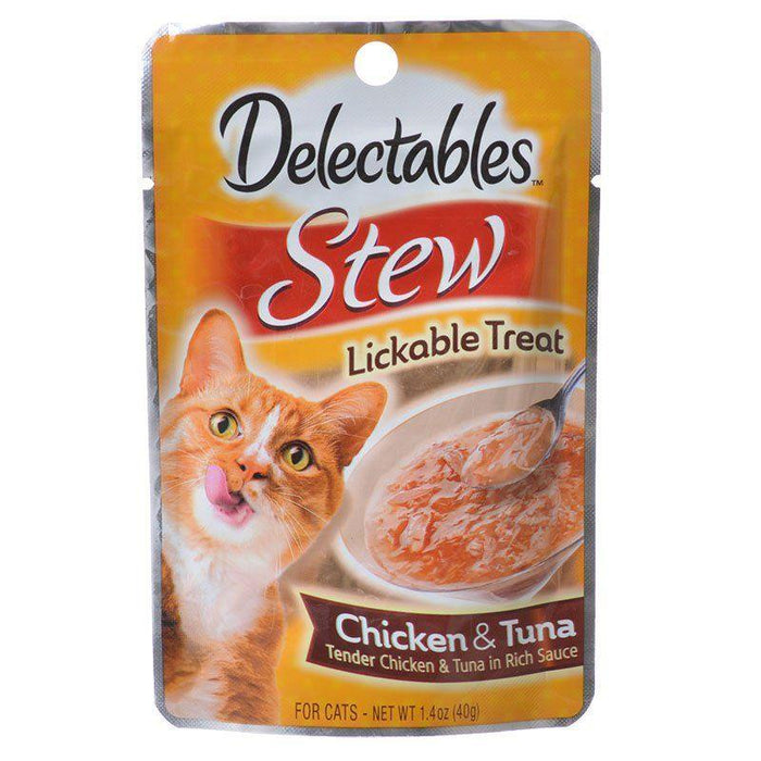 Hartz Delectables Stew Lickable Cat Treats - Chicken & Tuna - 032700110536