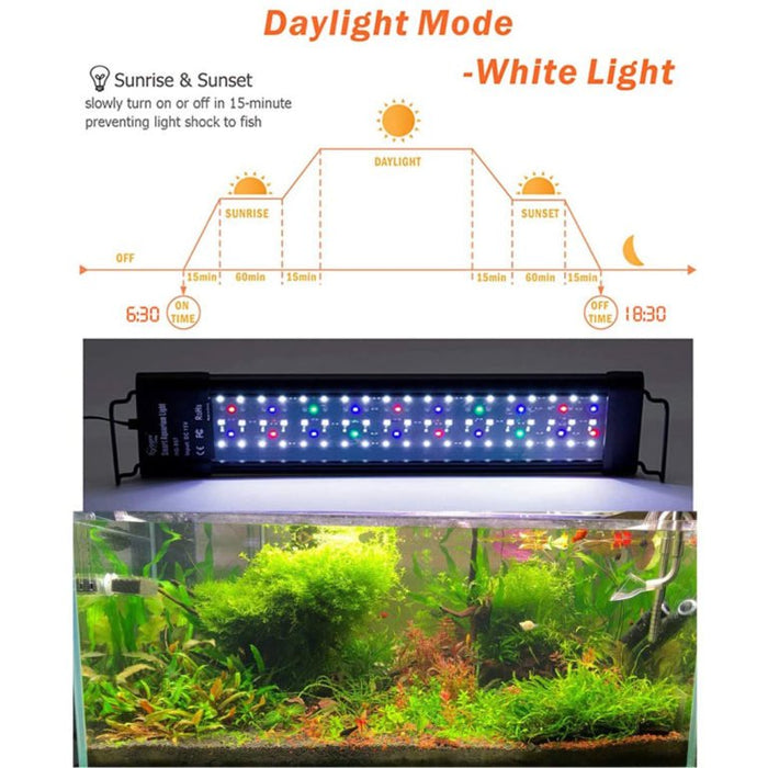 Hygger Auto On Off Full Spectrum LED Light with Build-in Timer - 6976286980319