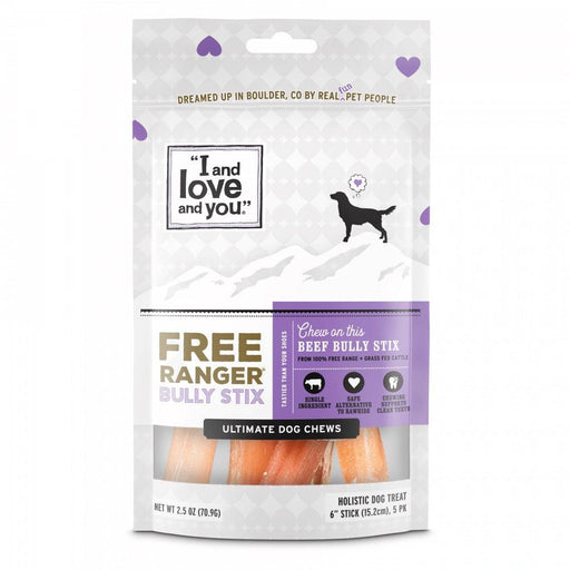 I and Love and You Free Grain Free Ranger Bully Stix Dog Treats - 818336010002