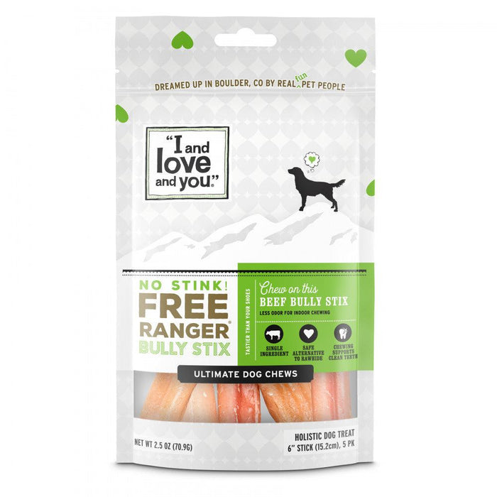 I and Love and You Grain Free Free Ranger No Stink Bully Stix Dog Treats - 818336010033